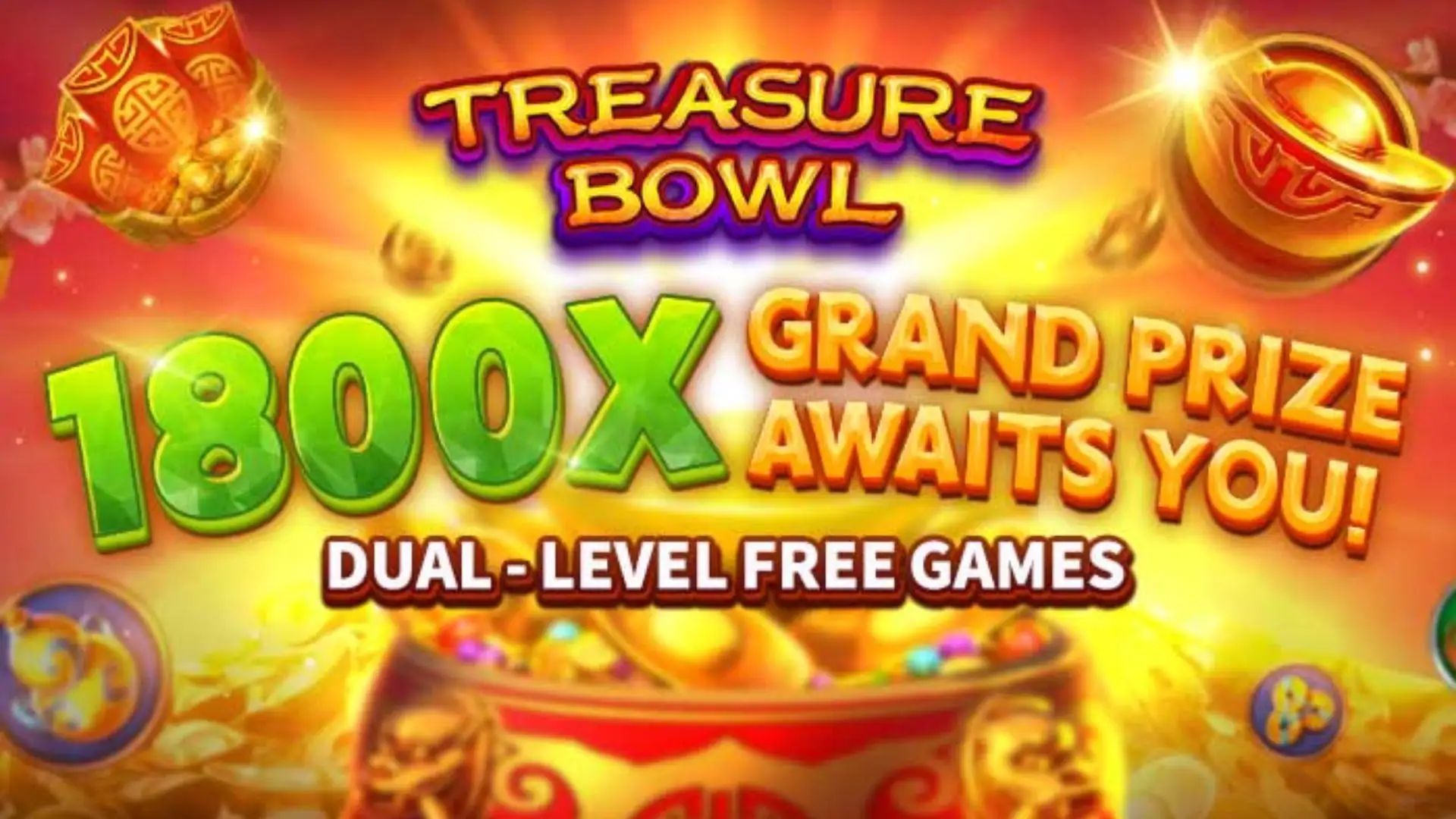 Multiplicadores Treasure Bowl 5787 - 7777x Máximo com Tigela Dourada